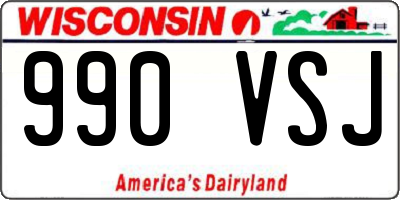 WI license plate 990VSJ