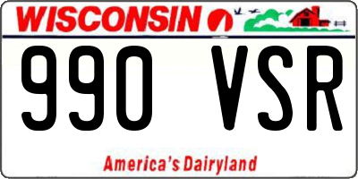 WI license plate 990VSR