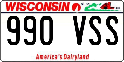 WI license plate 990VSS