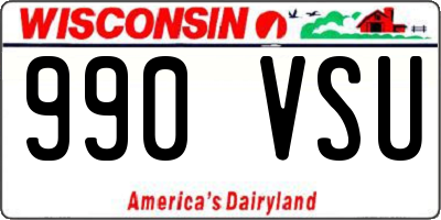WI license plate 990VSU