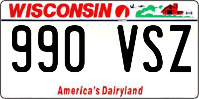 WI license plate 990VSZ