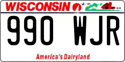 WI license plate 990WJR