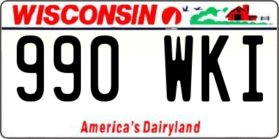 WI license plate 990WKI