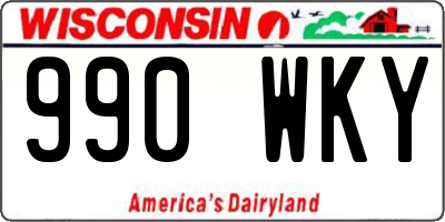 WI license plate 990WKY