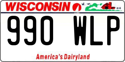 WI license plate 990WLP
