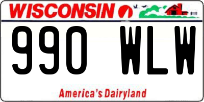 WI license plate 990WLW