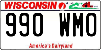WI license plate 990WMO