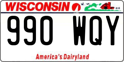 WI license plate 990WQY
