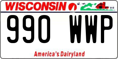 WI license plate 990WWP