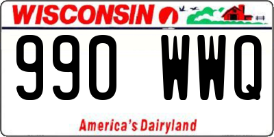 WI license plate 990WWQ
