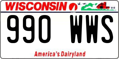 WI license plate 990WWS