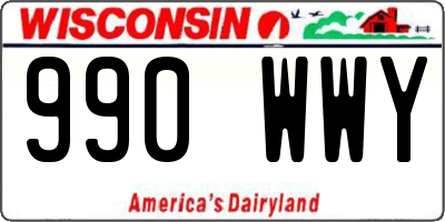 WI license plate 990WWY