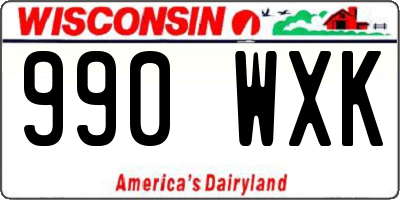 WI license plate 990WXK