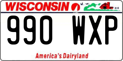 WI license plate 990WXP