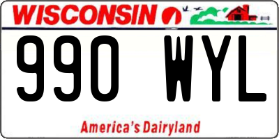 WI license plate 990WYL