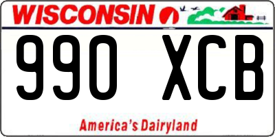 WI license plate 990XCB