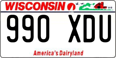 WI license plate 990XDU