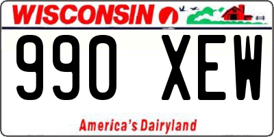 WI license plate 990XEW