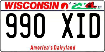 WI license plate 990XID