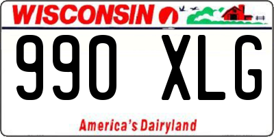 WI license plate 990XLG