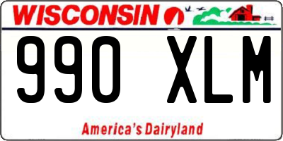 WI license plate 990XLM