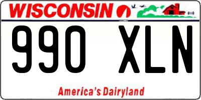 WI license plate 990XLN