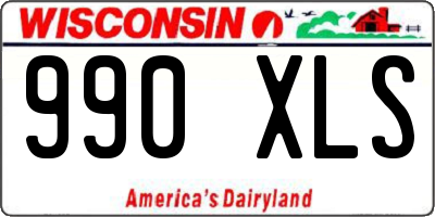 WI license plate 990XLS