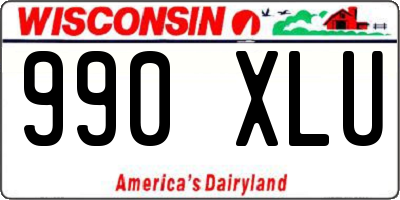 WI license plate 990XLU