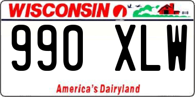 WI license plate 990XLW