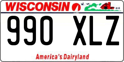 WI license plate 990XLZ