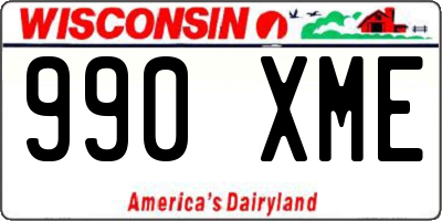 WI license plate 990XME