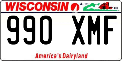 WI license plate 990XMF