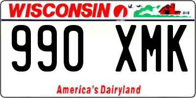 WI license plate 990XMK