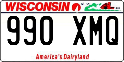 WI license plate 990XMQ
