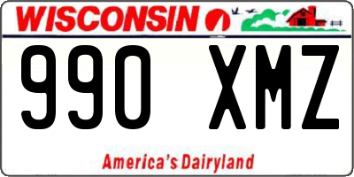 WI license plate 990XMZ