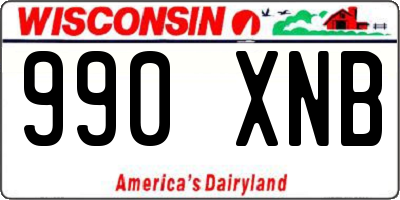 WI license plate 990XNB