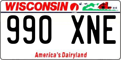 WI license plate 990XNE