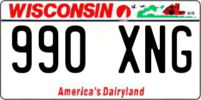 WI license plate 990XNG