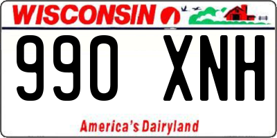 WI license plate 990XNH