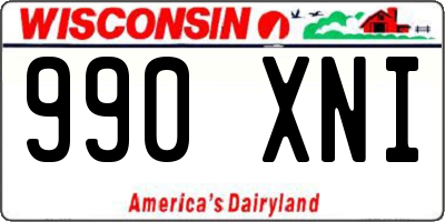 WI license plate 990XNI
