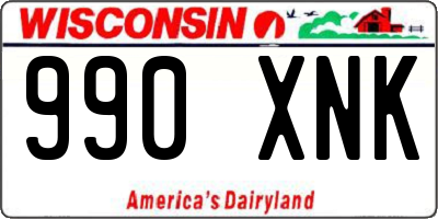 WI license plate 990XNK
