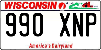 WI license plate 990XNP