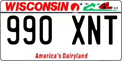 WI license plate 990XNT