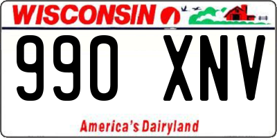 WI license plate 990XNV