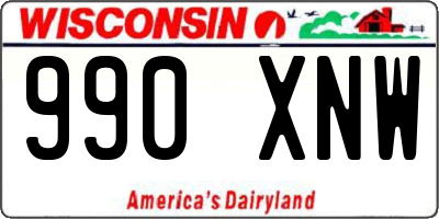 WI license plate 990XNW