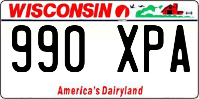 WI license plate 990XPA