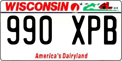 WI license plate 990XPB