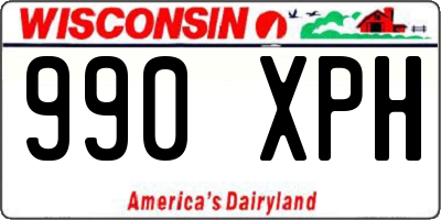 WI license plate 990XPH