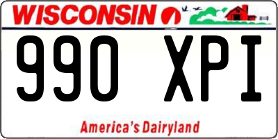 WI license plate 990XPI