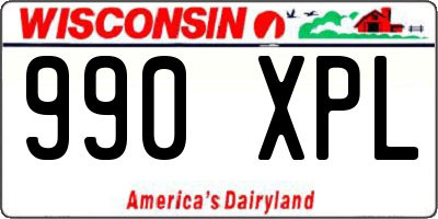 WI license plate 990XPL